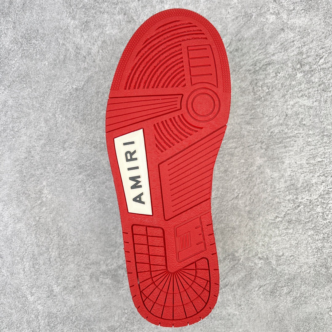 AMIRI 埃米尔 Skel Top Low 骨头鞋 白红 低筒 休闲鞋 板鞋 运动鞋 男鞋 MFS003-124