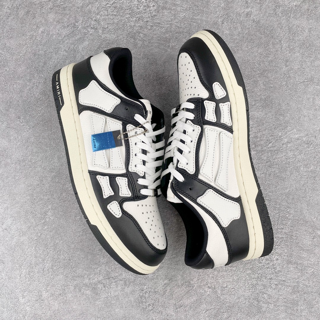 AMIRI 埃米尔 Skel Top Low 骨头鞋 黑白色 低筒 休闲鞋 板鞋 运动鞋 男鞋 MFS003-004