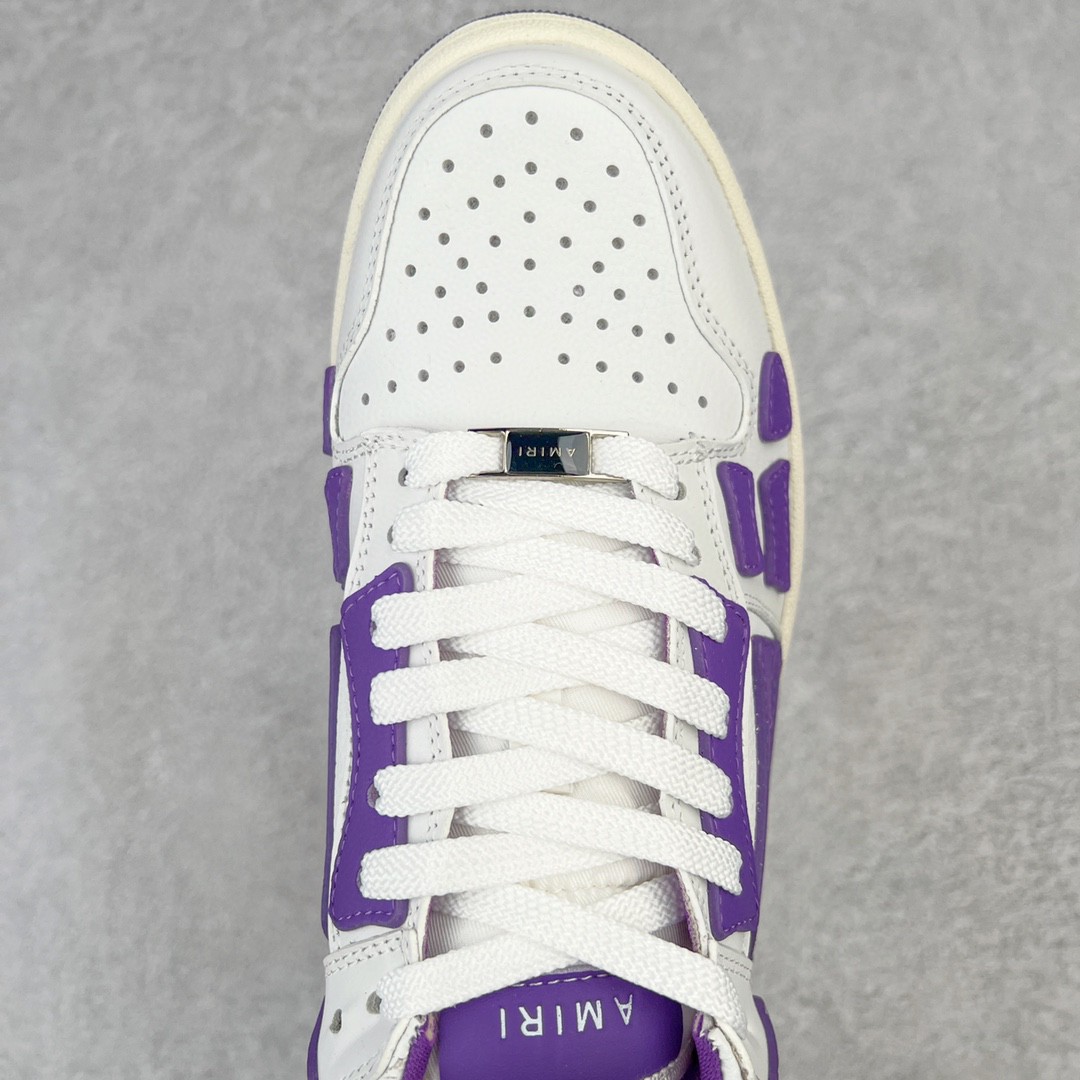 AMIRI 埃米尔 Skel Top Low 骨头鞋 白紫 低筒 休闲鞋 板鞋 运动鞋 男鞋 MFS003-196