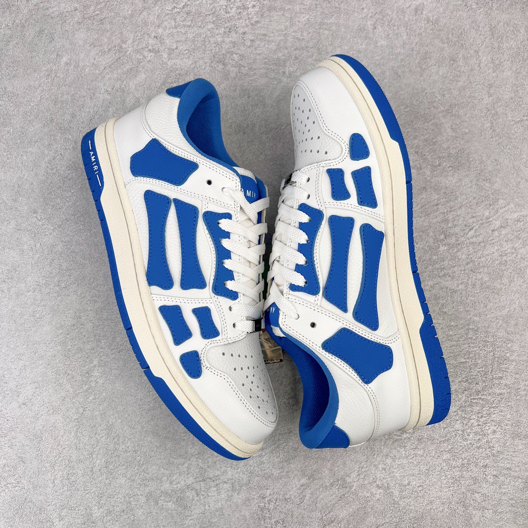 AMIRI 埃米尔 Skel Top Low 骨头鞋 白蓝色 低筒 休闲鞋 板鞋 运动鞋 男鞋 PS22MFS003-123