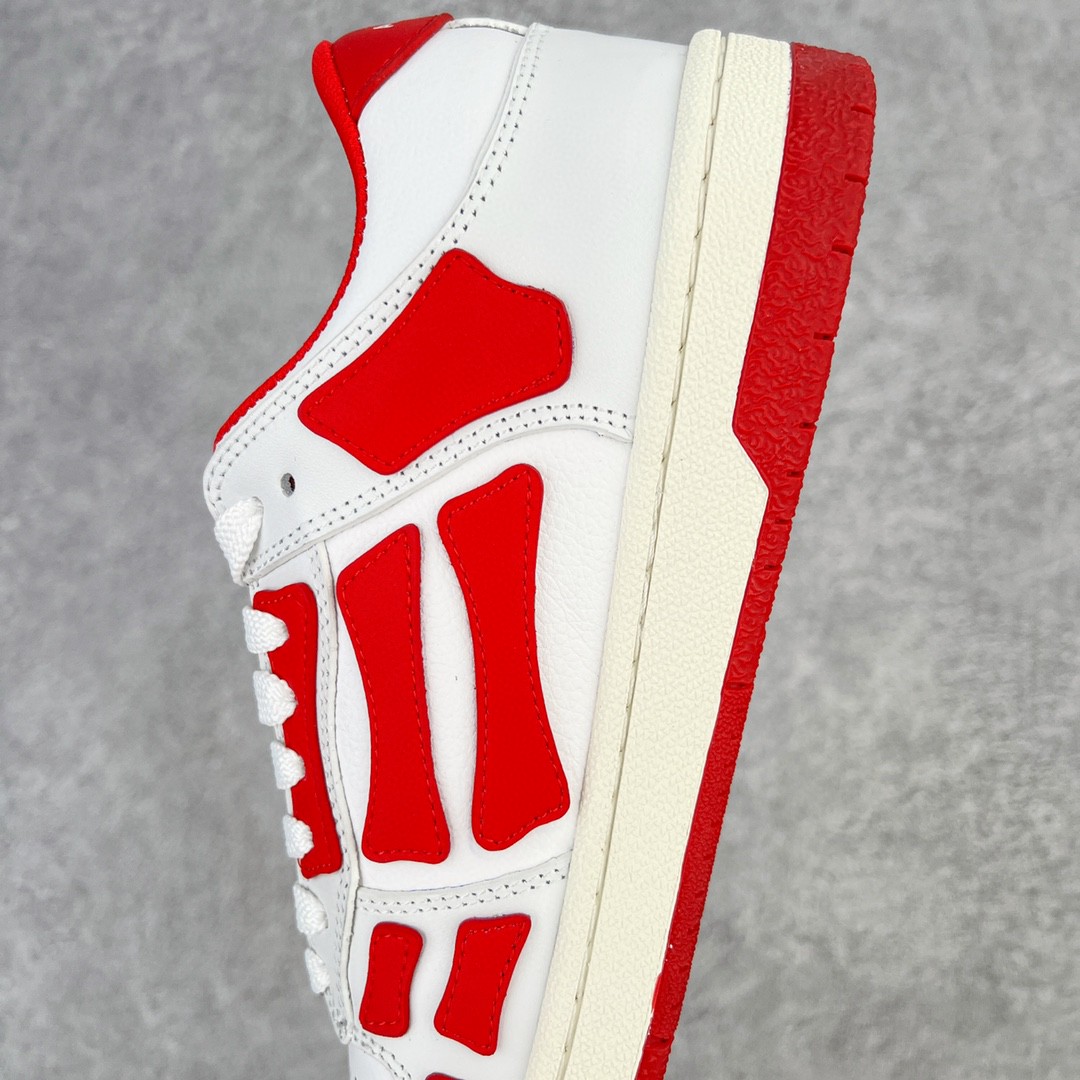 AMIRI 埃米尔 Skel Top Low 骨头鞋 白红 低筒 休闲鞋 板鞋 运动鞋 男鞋 MFS003-124