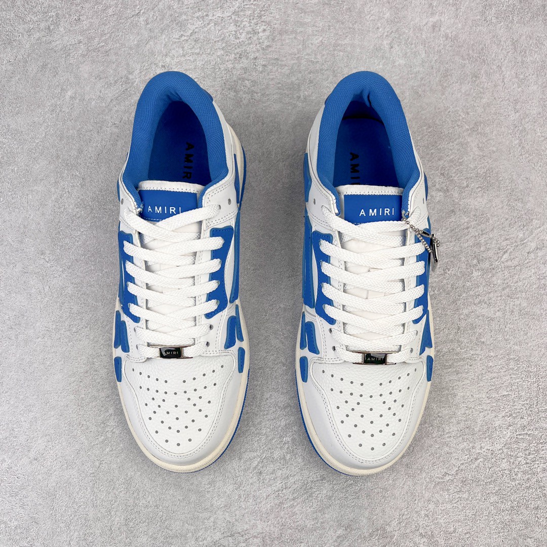 AMIRI 埃米尔 Skel Top Low 骨头鞋 白蓝色 低筒 休闲鞋 板鞋 运动鞋 男鞋 PS22MFS003-123