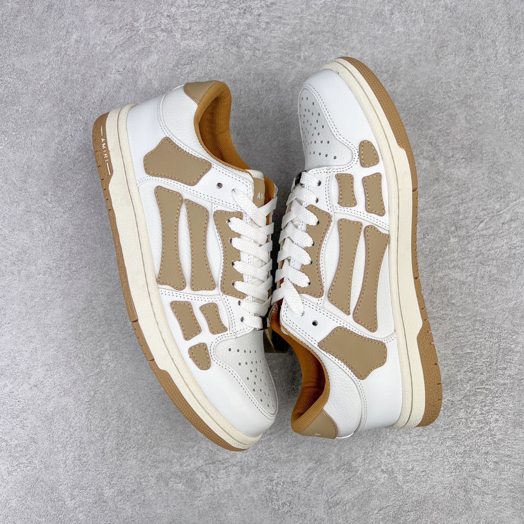 AMIRI 埃米尔 Skel Top Low 骨头鞋 浅棕色 低筒 休闲鞋 板鞋 运动鞋 男鞋 MFS003-126