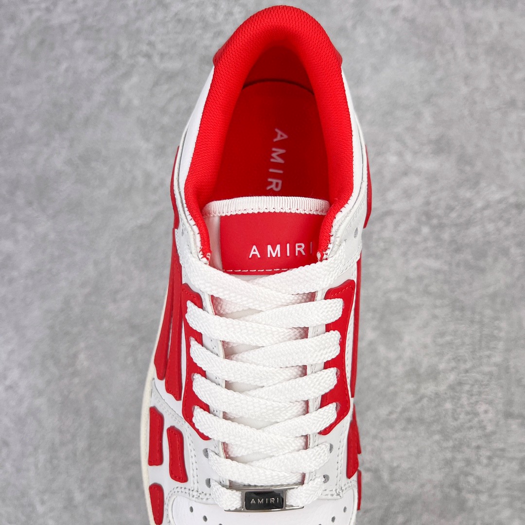 AMIRI 埃米尔 Skel Top Low 骨头鞋 白红 低筒 休闲鞋 板鞋 运动鞋 男鞋 MFS003-124