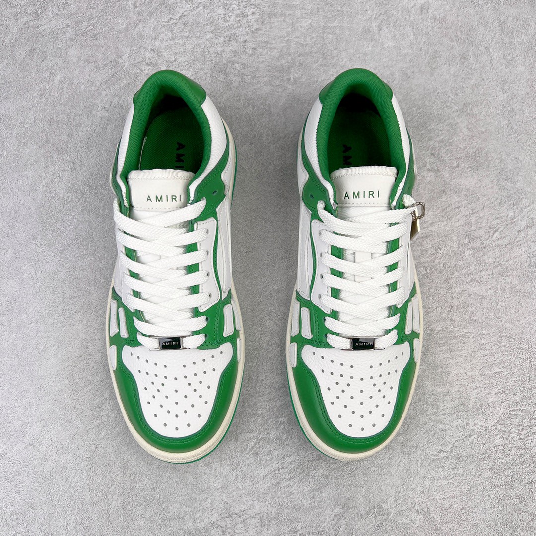 AMIRI 埃米尔 Skel Top Low 骨头鞋 绿色 低筒 休闲鞋 板鞋 运动鞋 男鞋 MFS003-344
