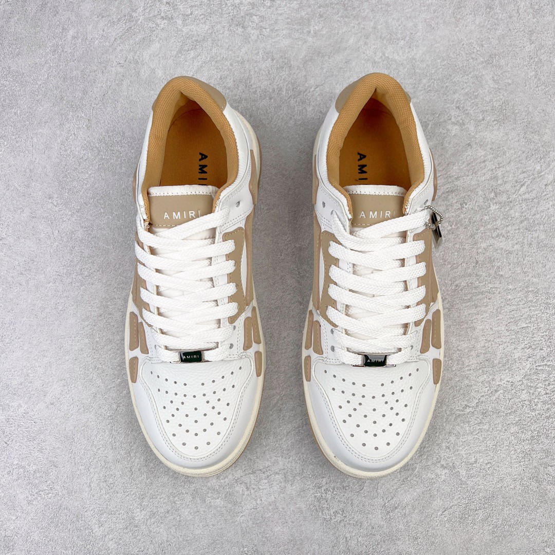 AMIRI 埃米尔 Skel Top Low 骨头鞋 浅棕色 低筒 休闲鞋 板鞋 运动鞋 男鞋 MFS003-126