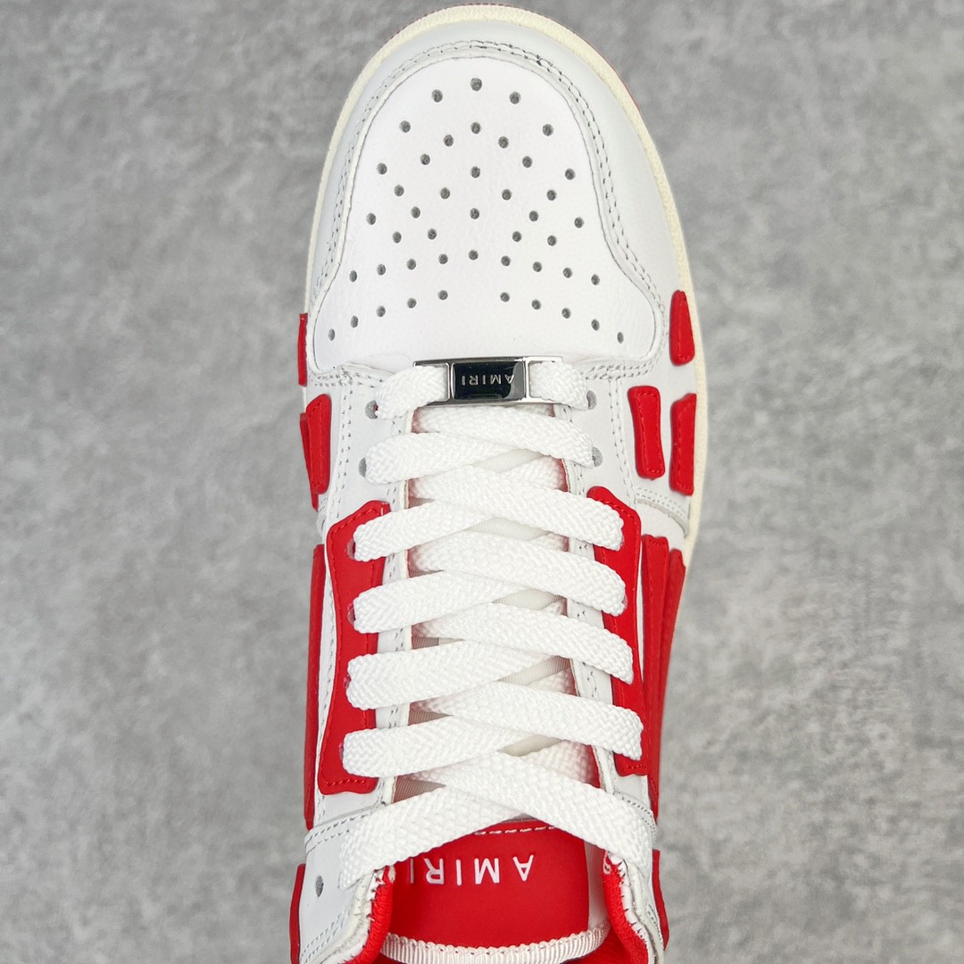 AMIRI 埃米尔 Skel Top Low 骨头鞋 白红 低筒 休闲鞋 板鞋 运动鞋 男鞋 MFS003-124