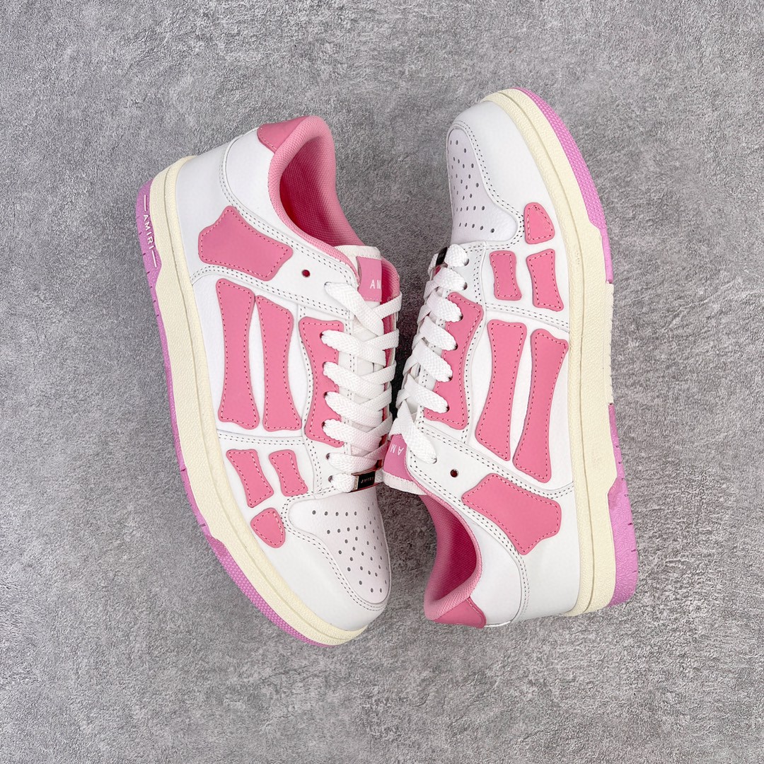 AMIRI 埃米尔 Skel Top Low 骨头鞋 粉白 低筒 休闲鞋 板鞋 运动鞋 男鞋 WFS003-109