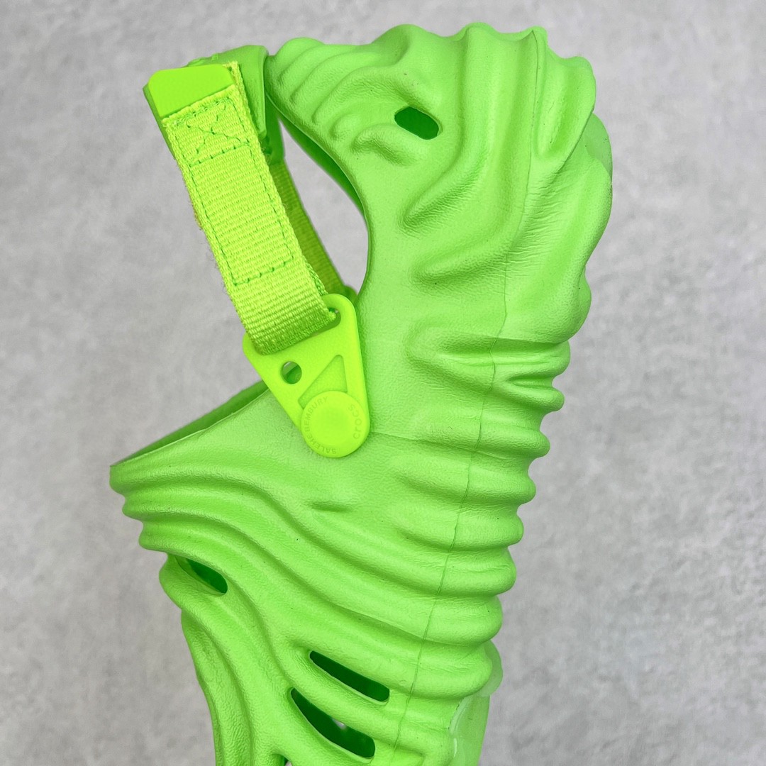 Salehe Bembury Crocs Pollex Clog Crocodile 鳄鱼绿 卡骆驰指纹式 脊骨系列 夏日沙滩室内外穿搭休闲涉水洞洞鞋凉拖鞋 男女同款 207393-30T