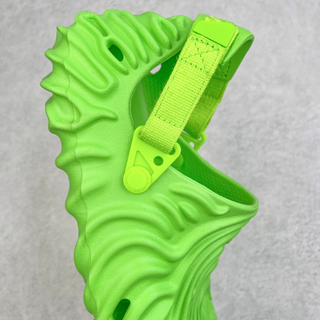 Salehe Bembury Crocs Pollex Clog Crocodile 鳄鱼绿 卡骆驰指纹式 脊骨系列 夏日沙滩室内外穿搭休闲涉水洞洞鞋凉拖鞋 男女同款 207393-30T