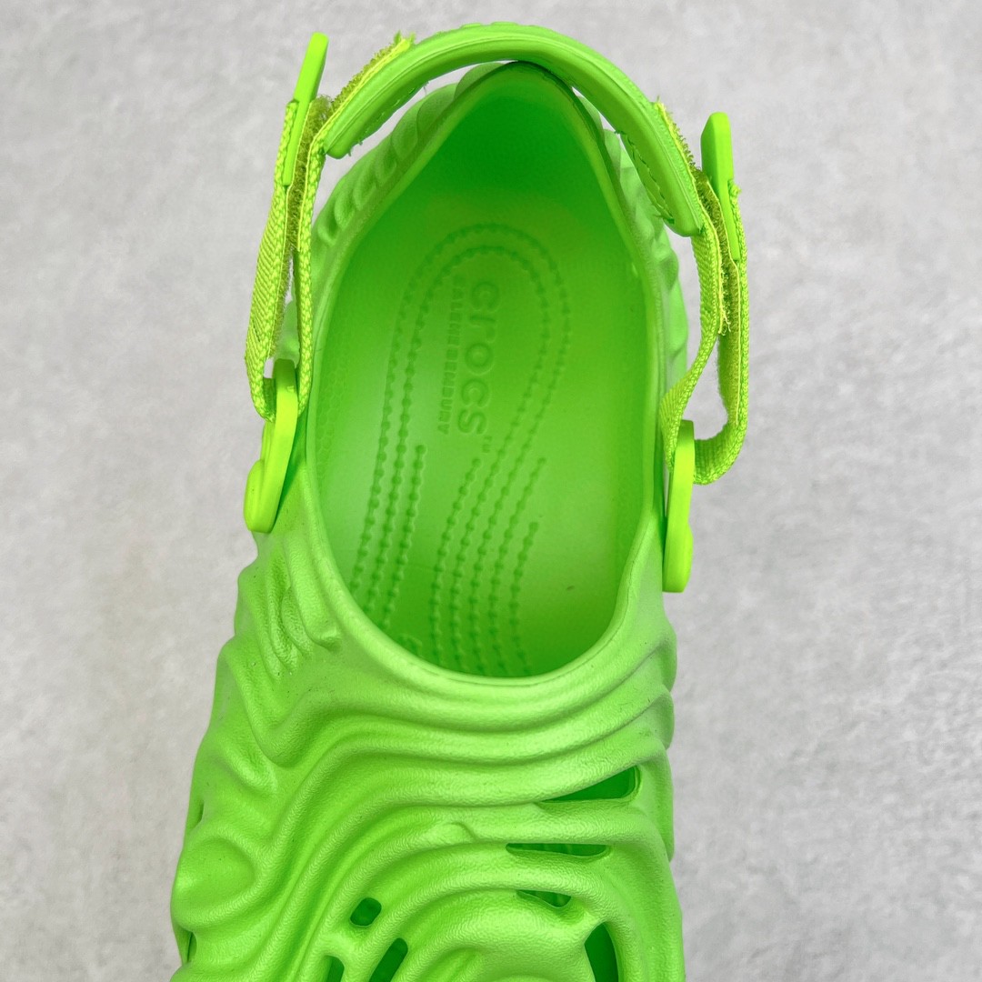 Salehe Bembury Crocs Pollex Clog Crocodile 鳄鱼绿 卡骆驰指纹式 脊骨系列 夏日沙滩室内外穿搭休闲涉水洞洞鞋凉拖鞋 男女同款 207393-30T