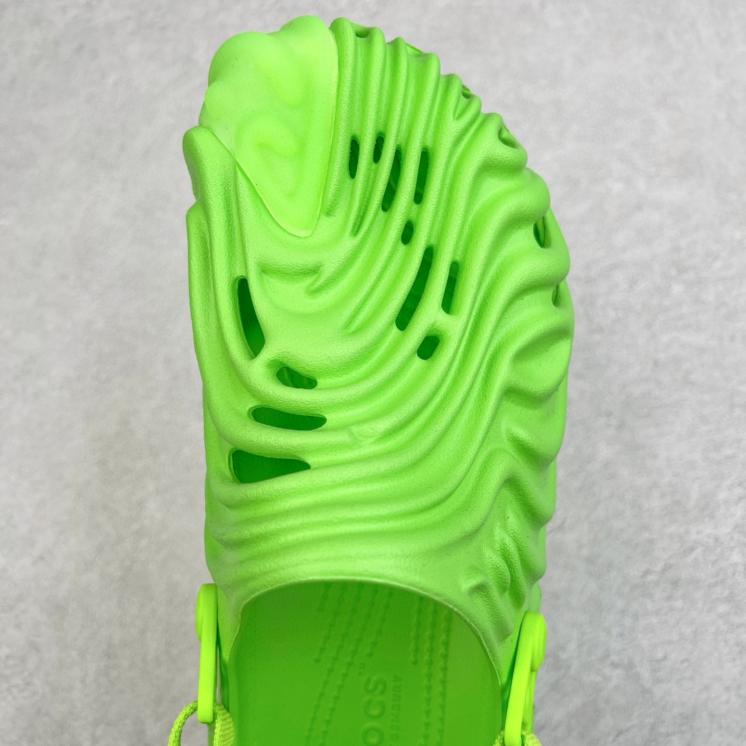 Salehe Bembury Crocs Pollex Clog Crocodile 鳄鱼绿 卡骆驰指纹式 脊骨系列 夏日沙滩室内外穿搭休闲涉水洞洞鞋凉拖鞋 男女同款 207393-30T