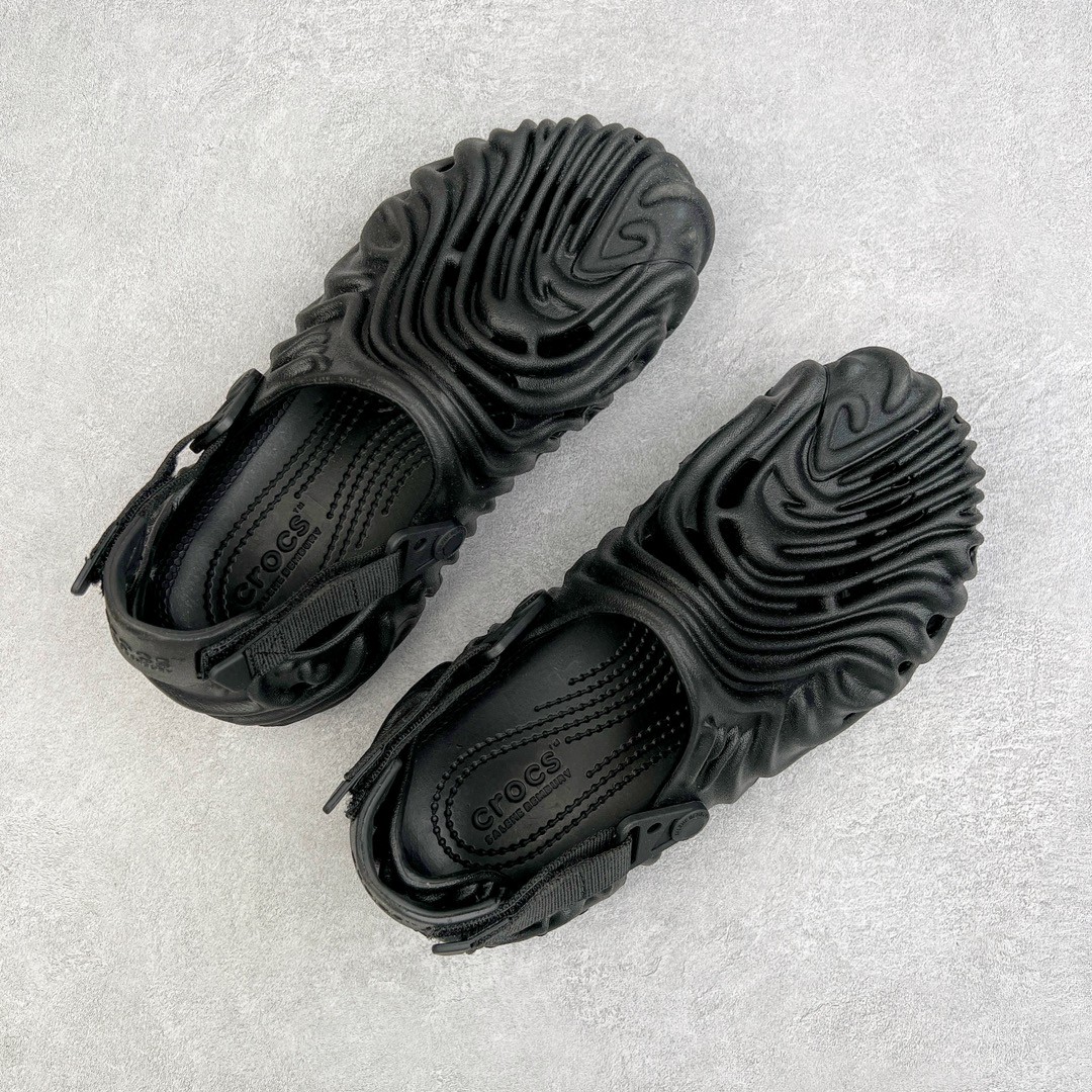 Salehe Bembury Crocs Pollex Clog Sasquatch 黑色 卡骆驰指纹式 脊骨系列 夏日沙滩室内外穿搭休闲涉水洞洞鞋凉拖鞋 男女同款 207393-001