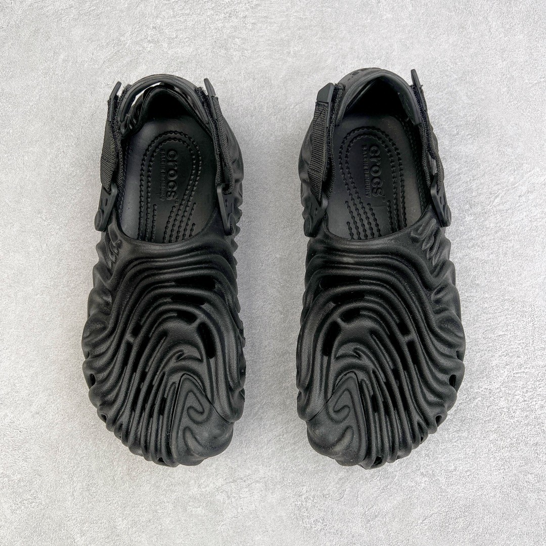Salehe Bembury Crocs Pollex Clog Sasquatch 黑色 卡骆驰指纹式 脊骨系列 夏日沙滩室内外穿搭休闲涉水洞洞鞋凉拖鞋 男女同款 207393-001