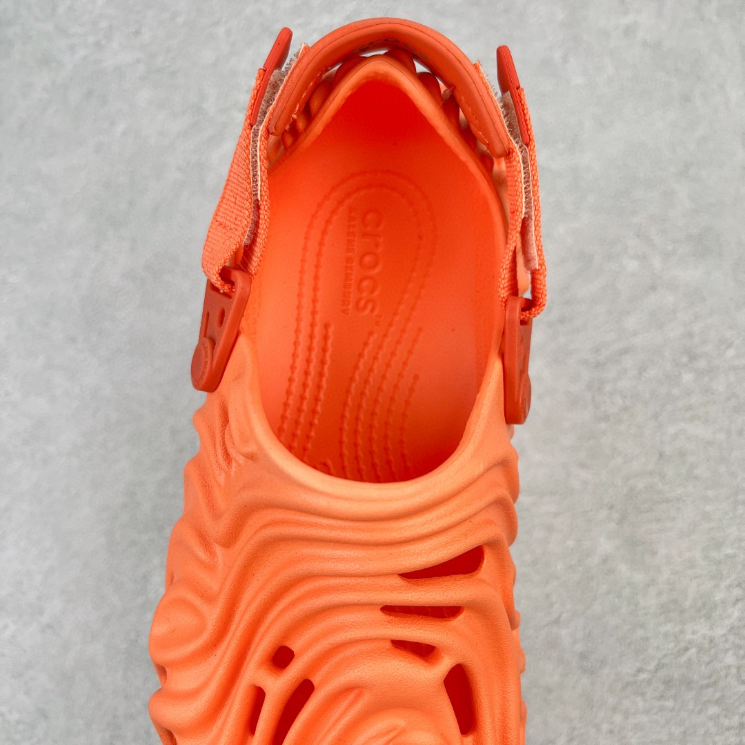 Salehe Bembury Crocs Pollex Clog Cucumber 橙色 卡骆驰指纹式 脊骨系列 夏日沙滩室内外穿搭休闲涉水洞洞鞋凉拖鞋  男女同款  