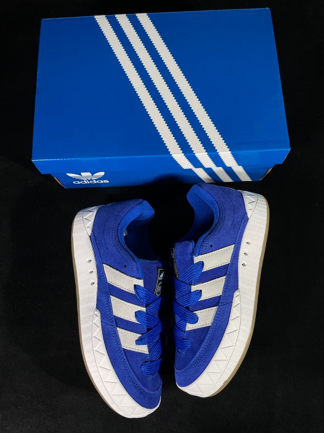 adidas originals Adimatic atmos 复古鲨鱼面包鞋 蓝色 低筒 鲨鱼鞋 板鞋 休闲鞋 运动鞋 GX1828