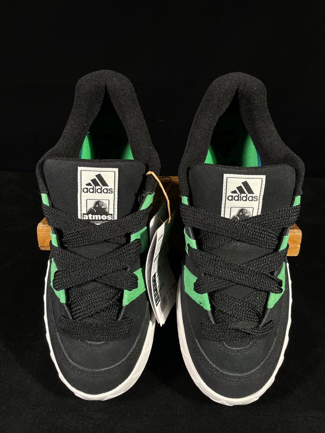 XLARGE Atmos adidas originals Adimatic 联名款 复古鲨鱼面包鞋 黑绿 低筒 鲨鱼鞋 板鞋 休闲鞋 运动鞋 HQ3936