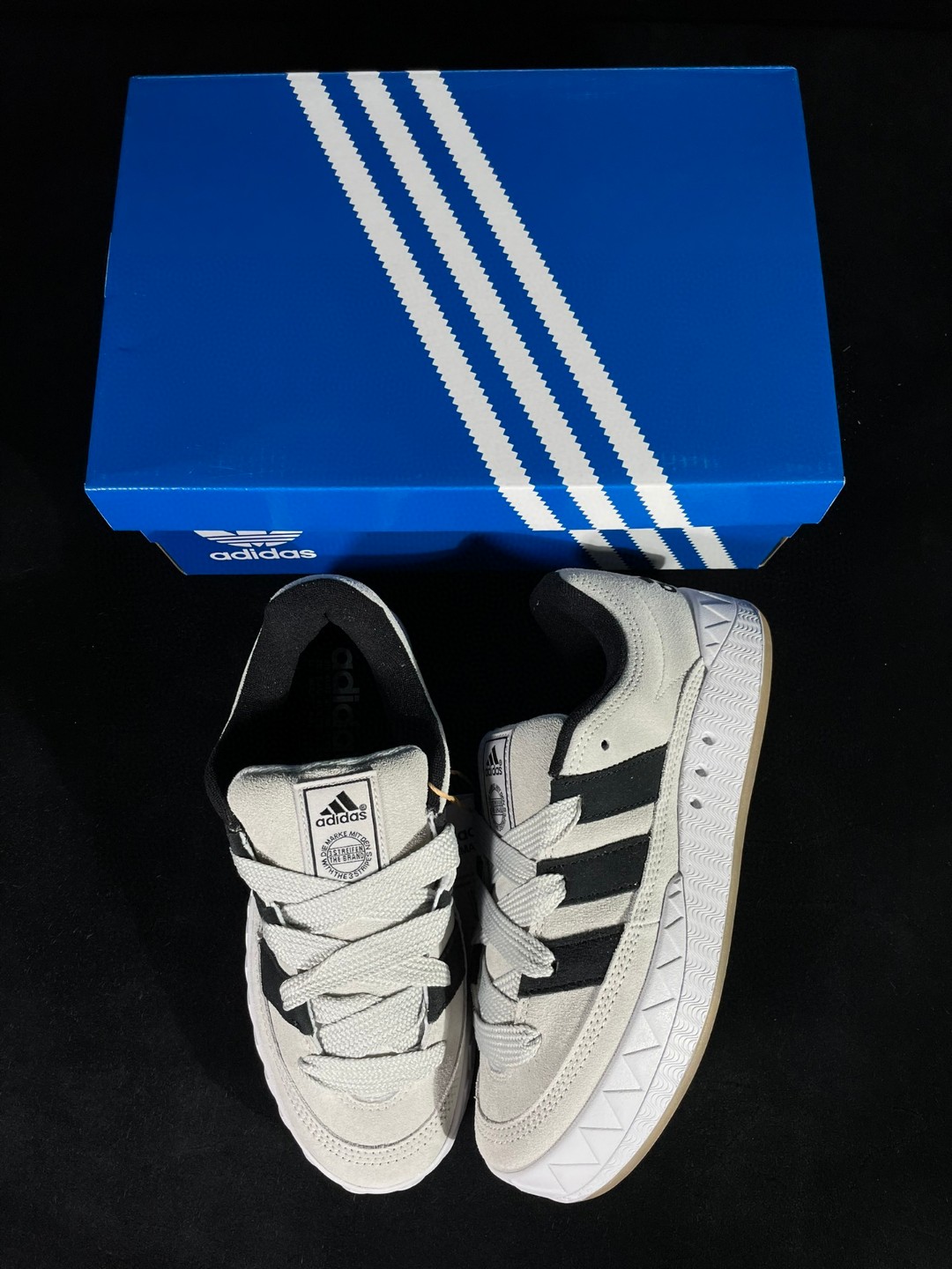 adidas originals Adimatic 复古鲨鱼面包鞋 灰色 低筒 鲨鱼鞋 板鞋 休闲鞋 运动鞋 GY2091