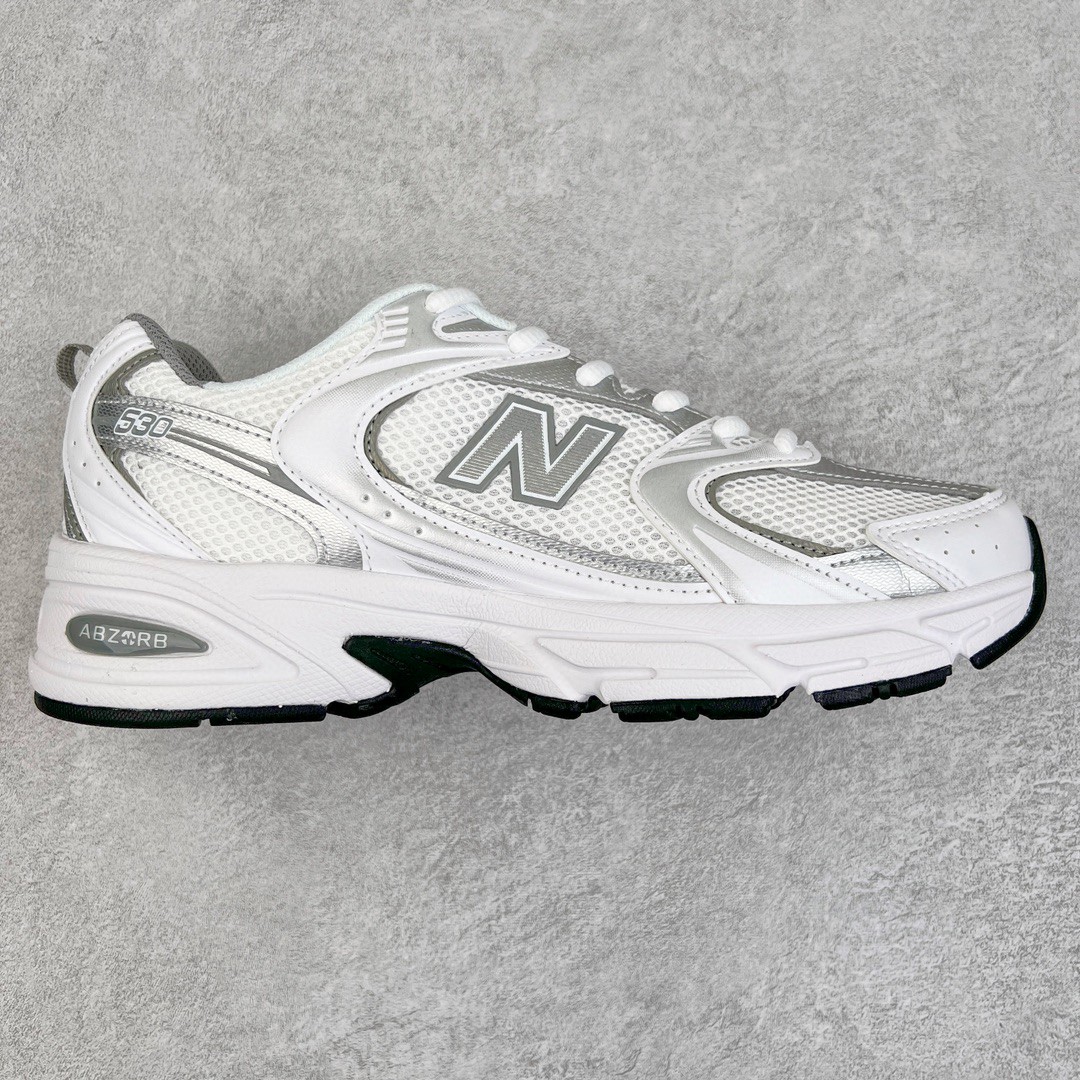 New Balance NB 530 银白色 低筒 复古跑鞋 休闲鞋 板鞋 运动鞋 男鞋 女鞋 MR530AD