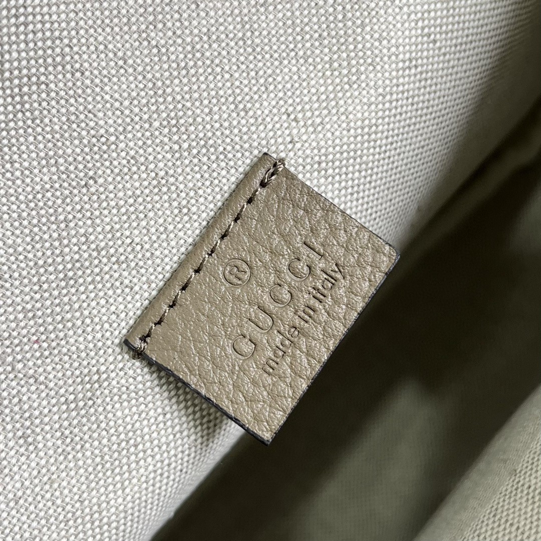 原厂皮 GUCCI 古驰 老花Logo压纹拉链 灰色 胸包 腰包 斜挎包 男女同款 