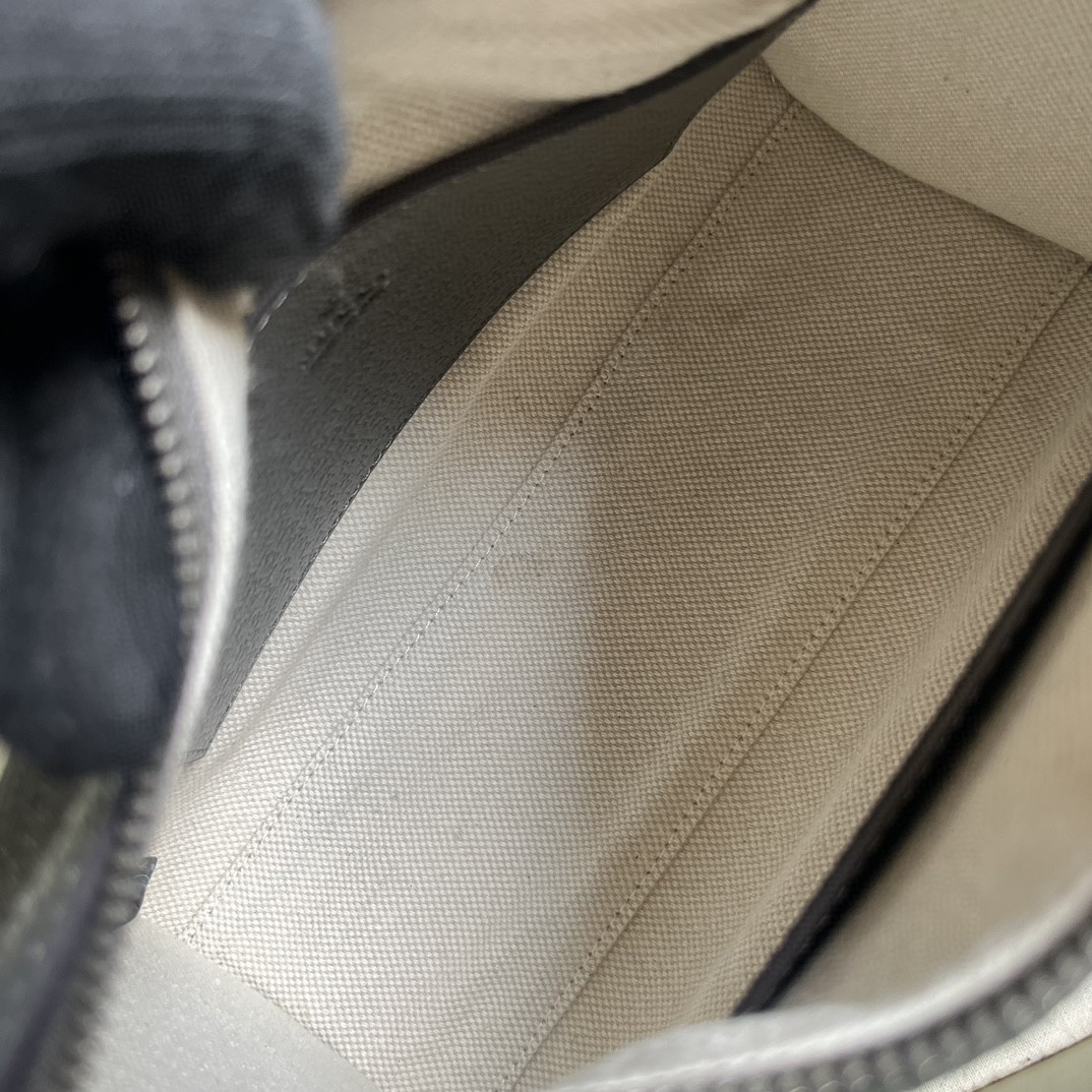 原厂皮 GUCCI 古驰 Ophidia 双G 徽标可调节肩带拉链 灰色 斜挎包 单肩包 邮差包 男女同款 752581-UULBN-1244