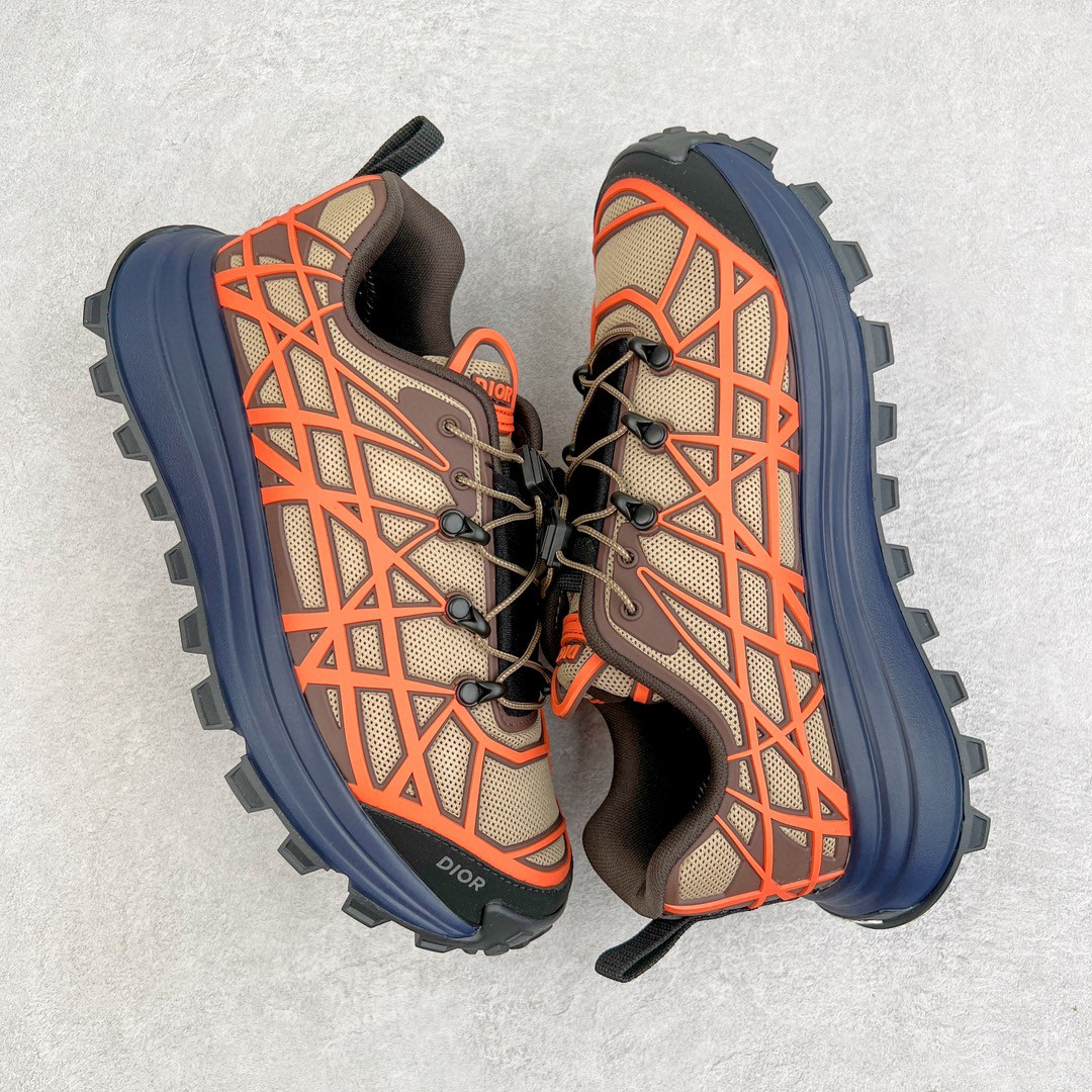 DIOR 迪奥 B31网布藤格纹图案 米橙色 低筒 休闲鞋 运动鞋 板鞋 男鞋 女鞋 3SN297ZUV_H268