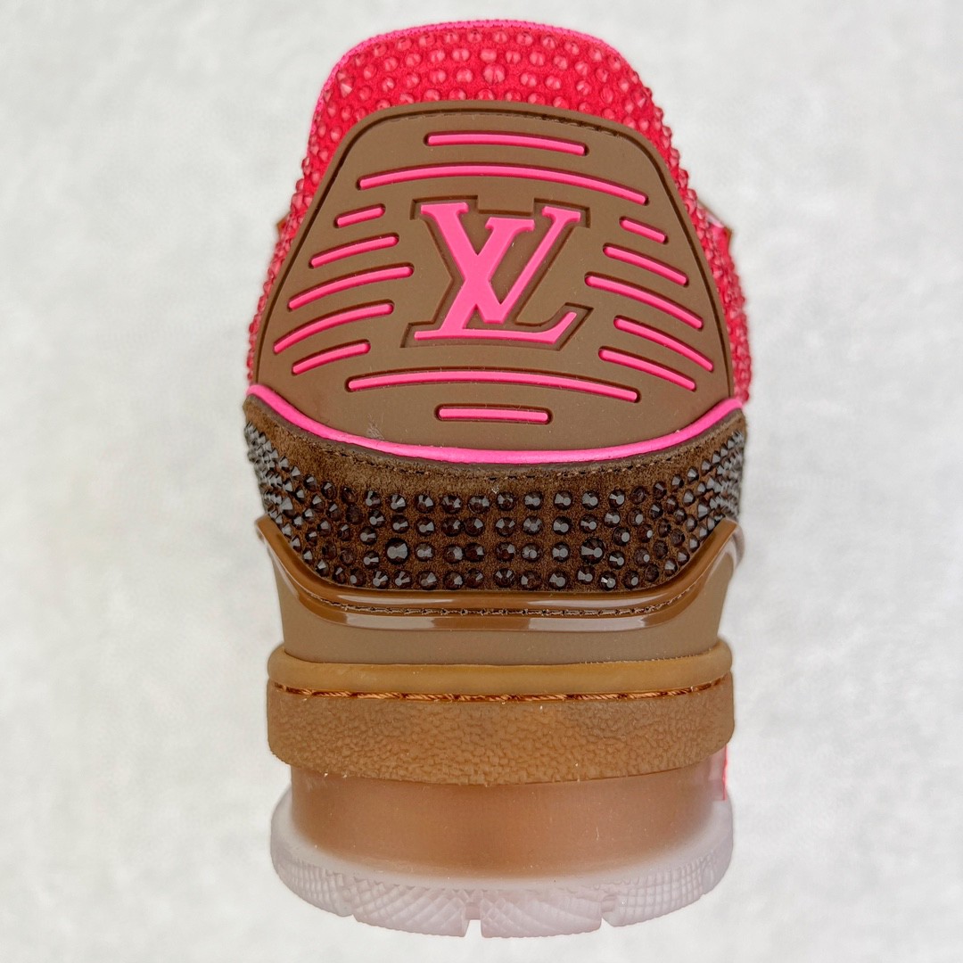 Louis Vuitton 路易威登 Trainer 水钻 粉棕 低筒 休闲鞋 板鞋 运动鞋 男鞋 女鞋 1A8Z6Y