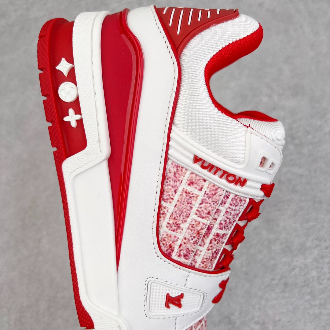 LADY PINK LOUIS VUITTON Trainer 艺术家联名 白红色 低筒 休闲鞋 板鞋 运动鞋 男鞋 女鞋 1A9V5M