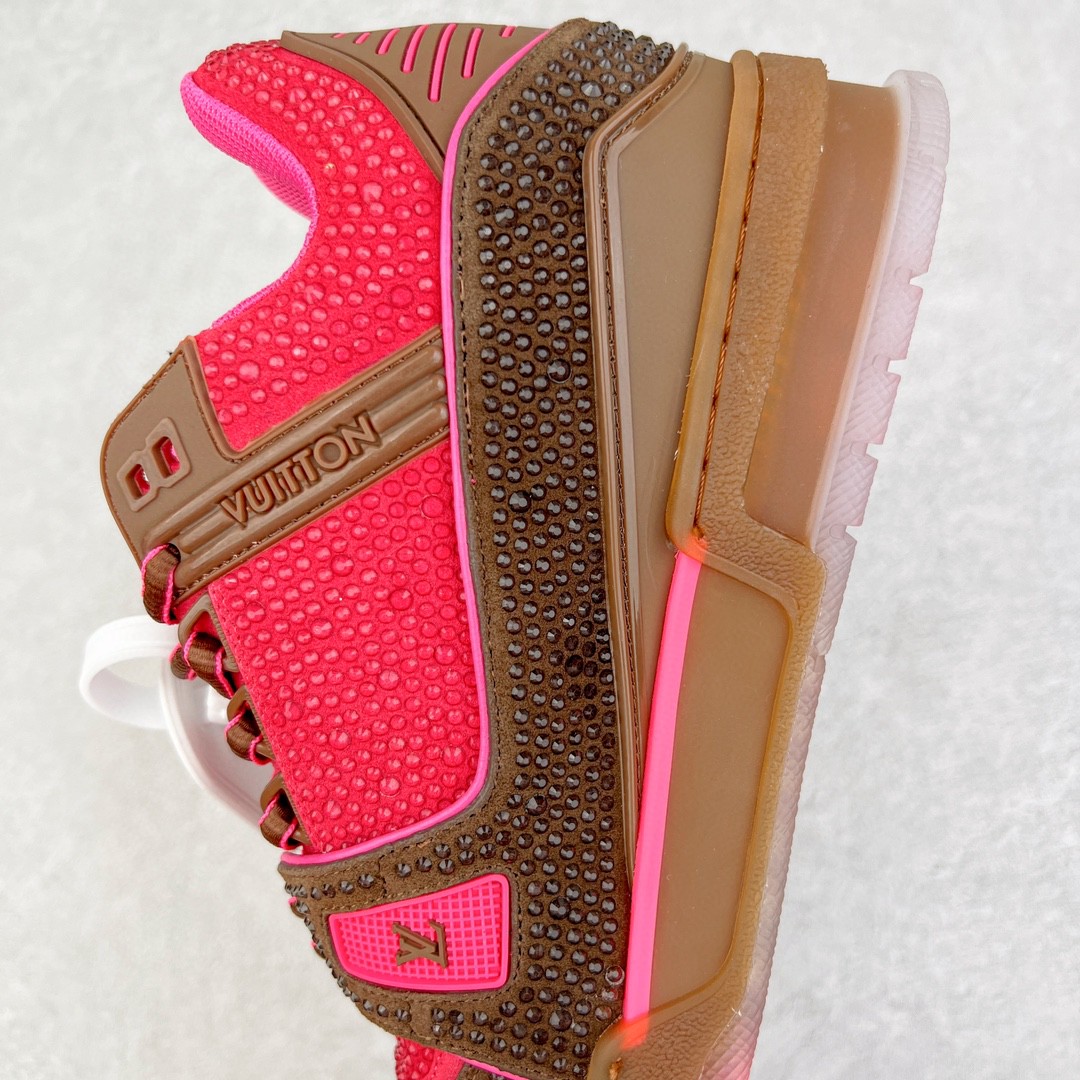 Louis Vuitton 路易威登 Trainer 水钻 粉棕 低筒 休闲鞋 板鞋 运动鞋 男鞋 女鞋 1A8Z6Y