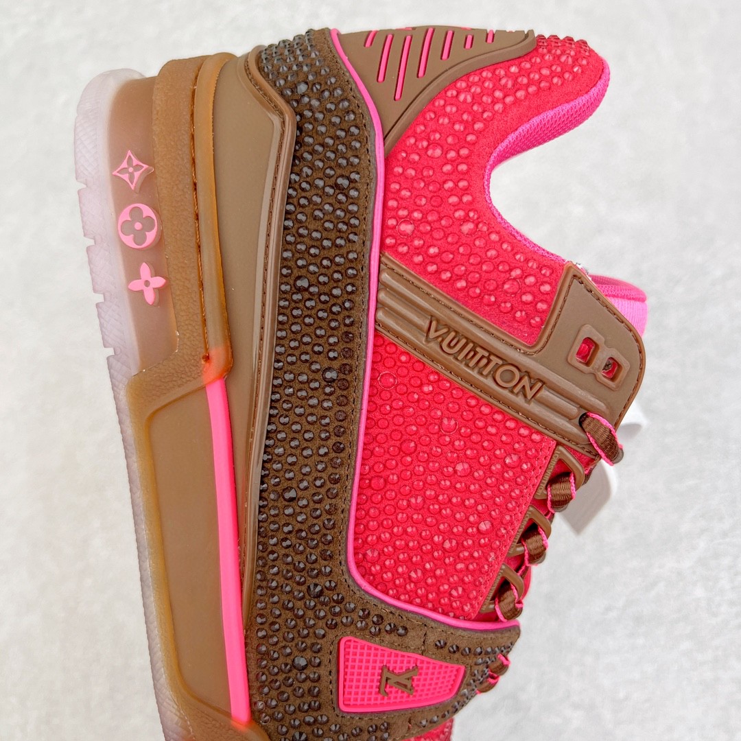 Louis Vuitton 路易威登 Trainer 水钻 粉棕 低筒 休闲鞋 板鞋 运动鞋 男鞋 女鞋 1A8Z6Y