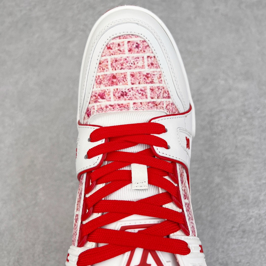 LADY PINK LOUIS VUITTON Trainer 艺术家联名 白红色 低筒 休闲鞋 板鞋 运动鞋 男鞋 女鞋 1A9V5M