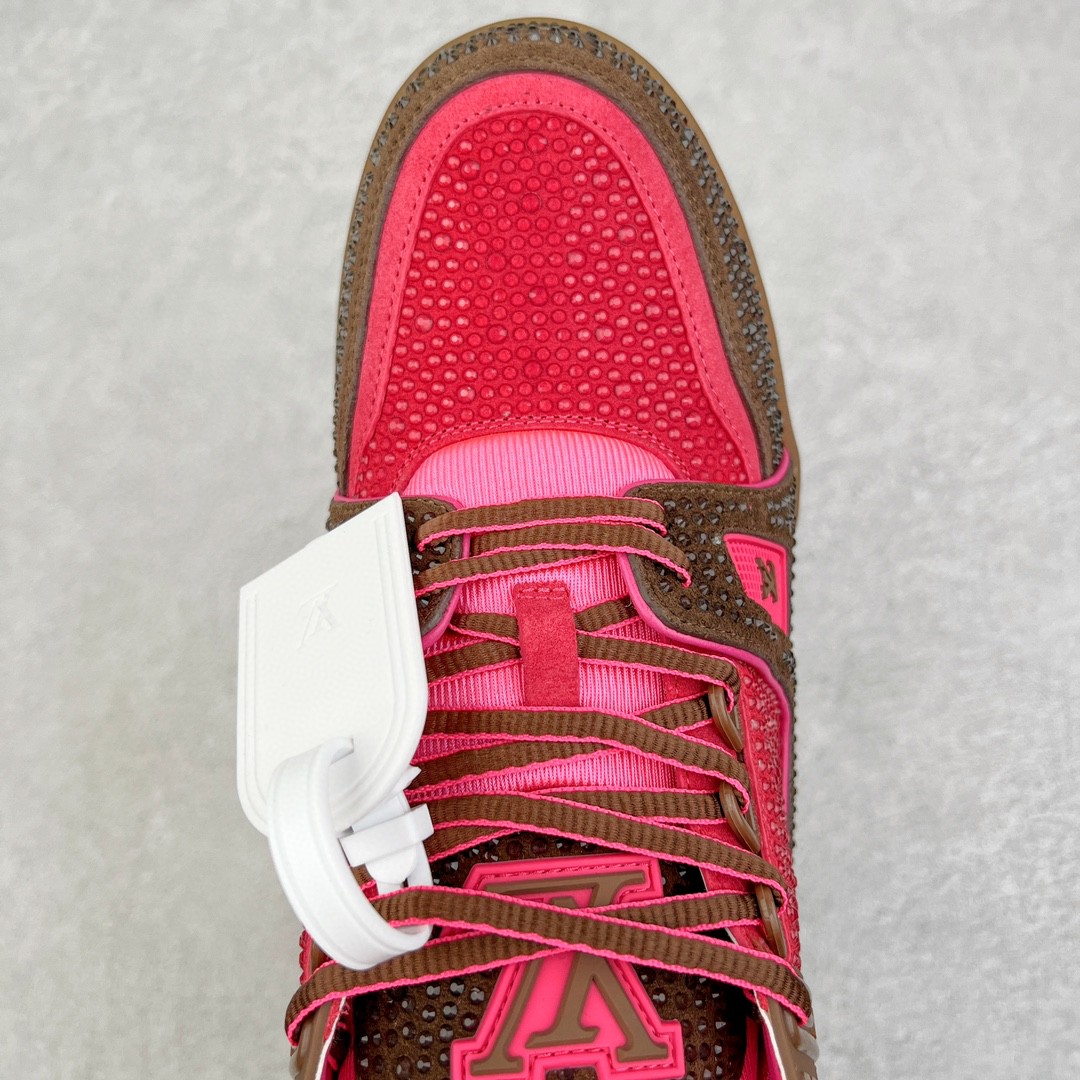 Louis Vuitton 路易威登 Trainer 水钻 粉棕 低筒 休闲鞋 板鞋 运动鞋 男鞋 女鞋 1A8Z6Y