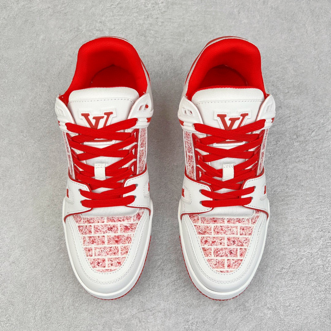 LADY PINK LOUIS VUITTON Trainer 艺术家联名 白红色 低筒 休闲鞋 板鞋 运动鞋 男鞋 女鞋 1A9V5M