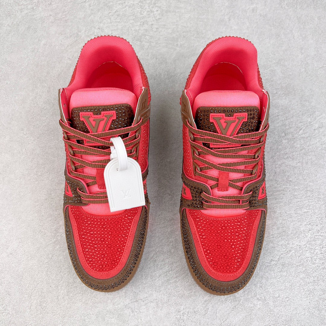 Louis Vuitton 路易威登 Trainer 水钻 粉棕 低筒 休闲鞋 板鞋 运动鞋 男鞋 女鞋 1A8Z6Y