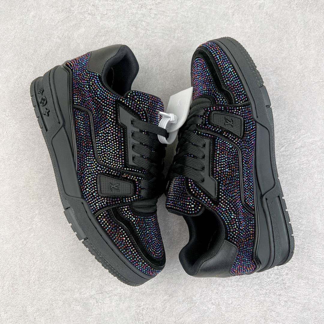 Louis Vuitton 路易威登 Trainer 水晶炫彩带闪 黑满天星 低筒 休闲鞋 板鞋 运动鞋 男鞋 女鞋 1A815H
