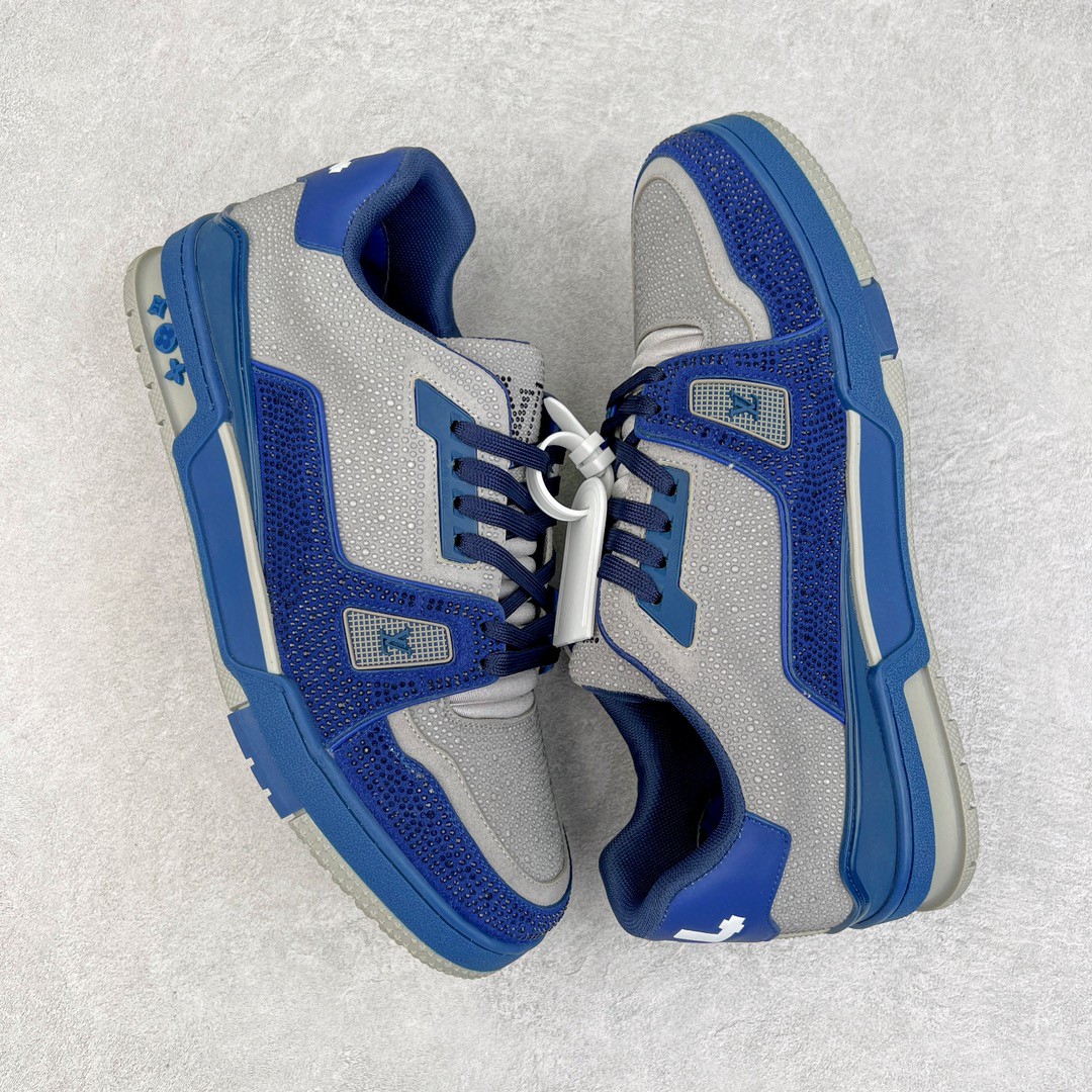 Louis Vuitton 路易威登 Trainer Line 水钻 蓝灰 低筒 休闲鞋 板鞋 运动鞋 男鞋 女鞋 1AA6QZ