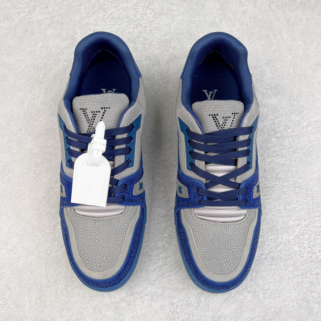 Louis Vuitton 路易威登 Trainer Line 水钻 蓝灰 低筒 休闲鞋 板鞋 运动鞋 男鞋 女鞋 1AA6QZ