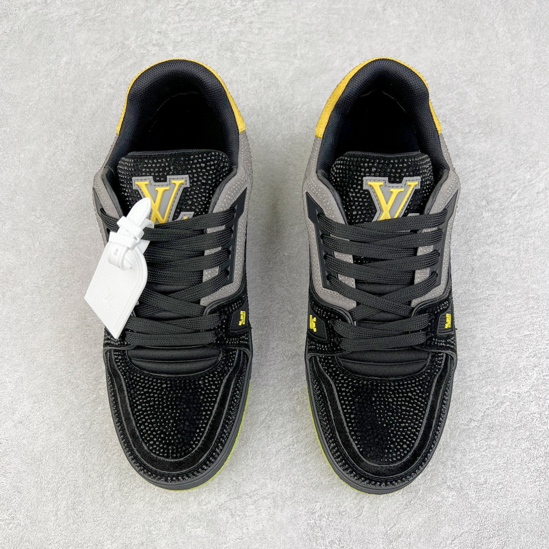 Louis Vuitton 路易威登 Trainer Line 水钻 黑黄 低筒 休闲鞋 板鞋 运动鞋 男鞋 女鞋 1A9JXJ
