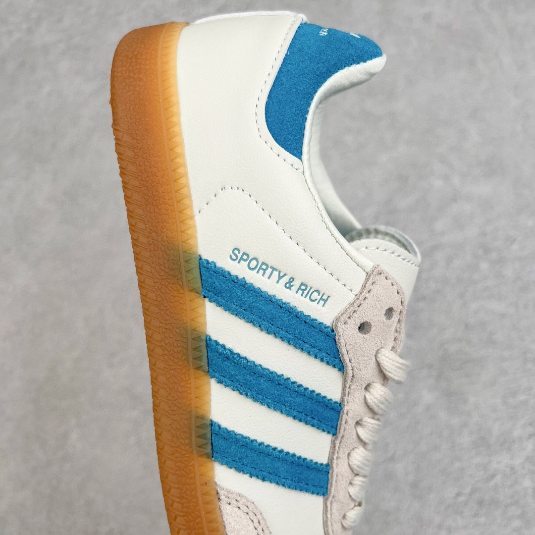 Sporty Rich Adidas Originals Samba 米白蓝 低筒 复古板鞋 休闲鞋 男鞋 女鞋 IE7096