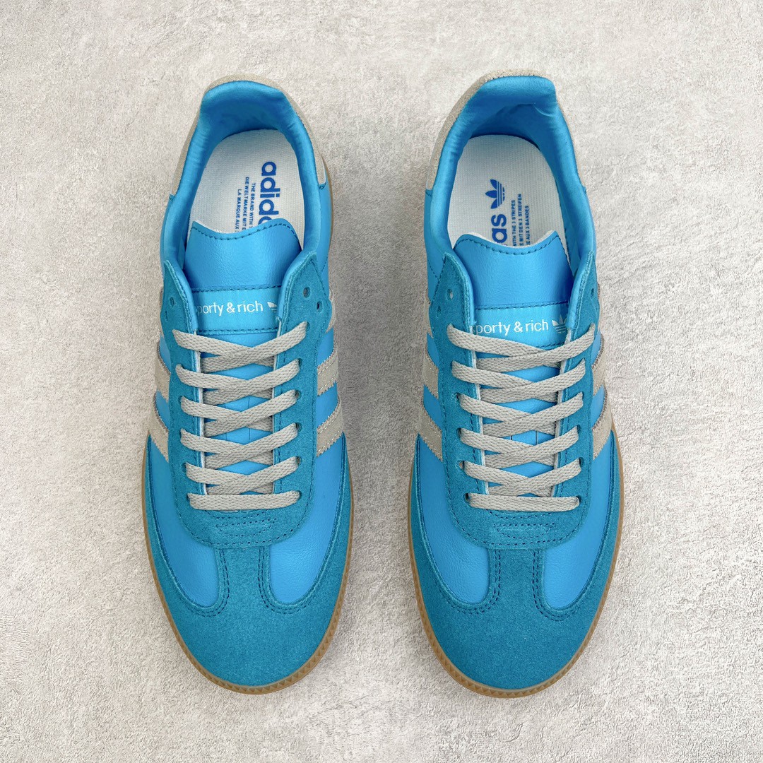 Sporty Rich Adidas Originals Samba 蓝白 低筒 复古板鞋 休闲鞋 男鞋 女鞋 IE6975