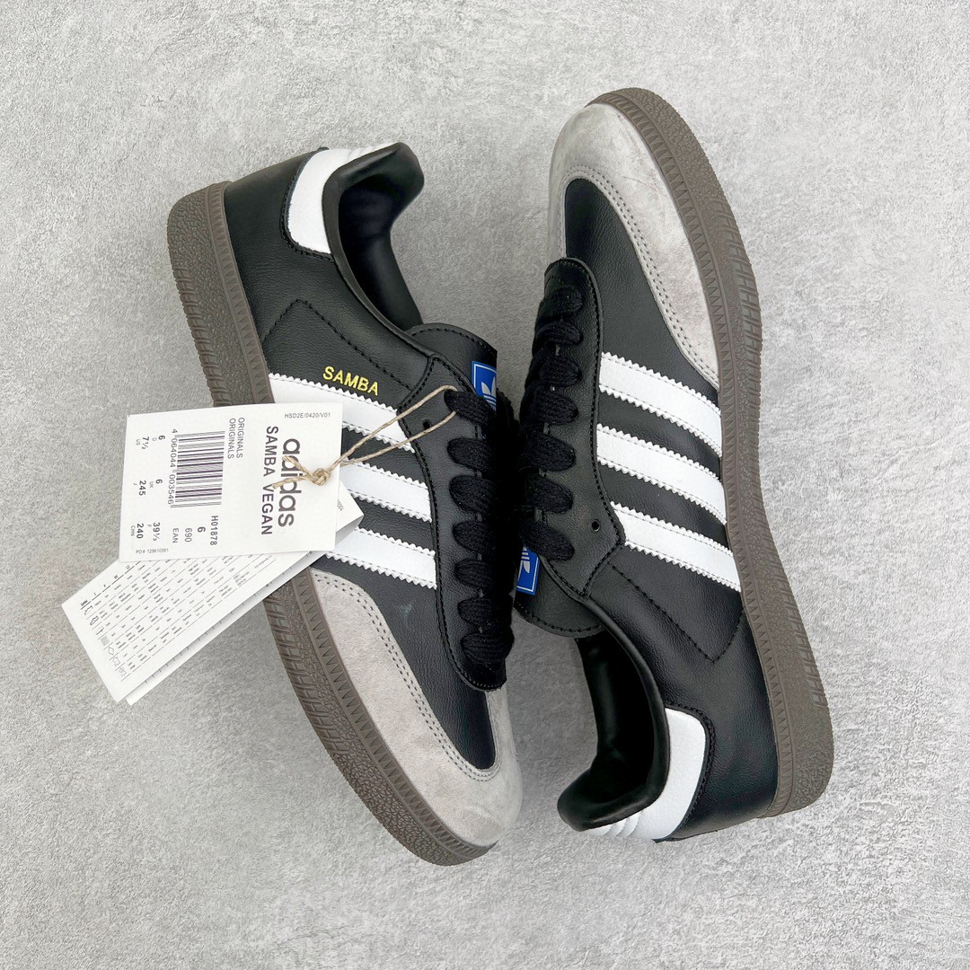 Adidas Originals Samba vegan 黑灰 低筒 复古板鞋 休闲鞋 男鞋 女鞋 FX9042