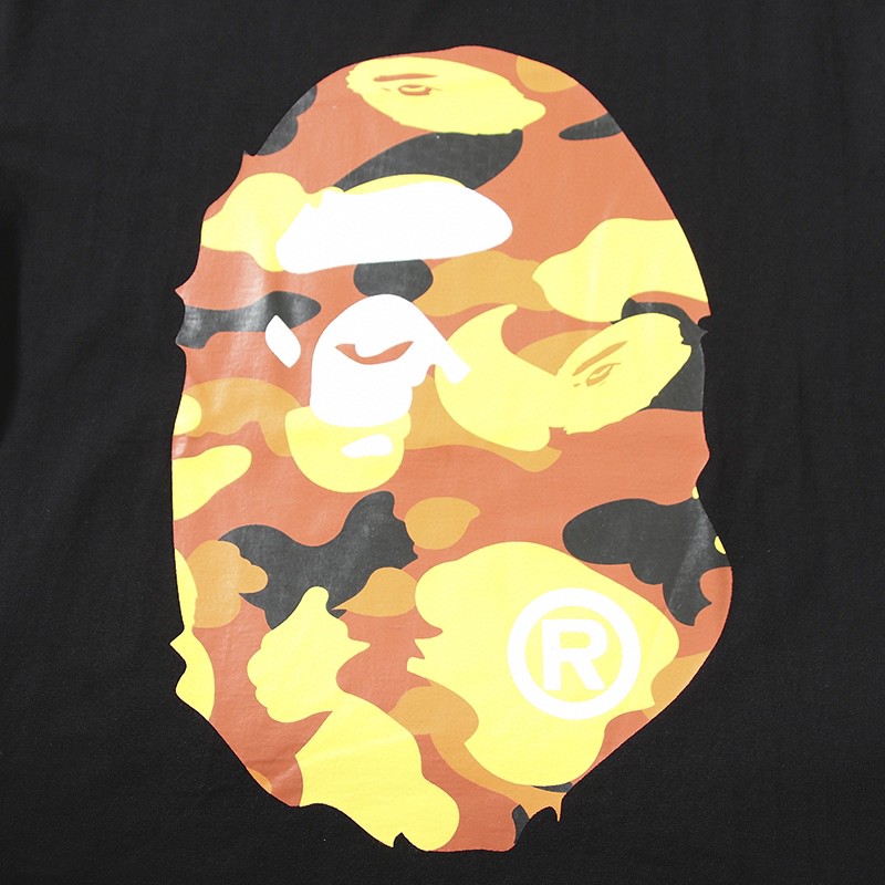 A BATHING APEA Bape 1st Camo Big Ape Head Tee 迷彩猿人头图案 白色 黑色 圆领 T恤 短袖 夏款 男女同款 1D80-110-012