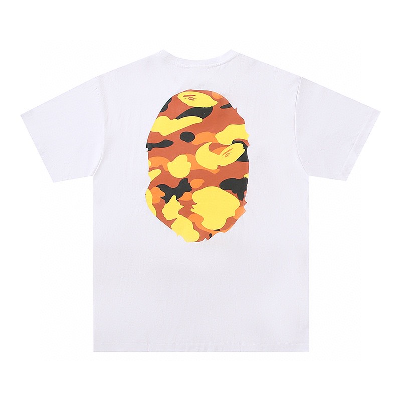 A BATHING APEA Bape 1st Camo Big Ape Head Tee 迷彩猿人头图案 白色 黑色 圆领 T恤 短袖 夏款 男女同款 1D80-110-012