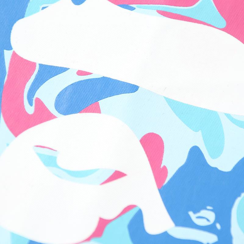 A BATHING APEA BAPE Marble Camo Big Ape Head Tee 猿人头图案印花 白色 黑色 圆领 T恤 短袖 夏款 男女同款 1I30-110-046