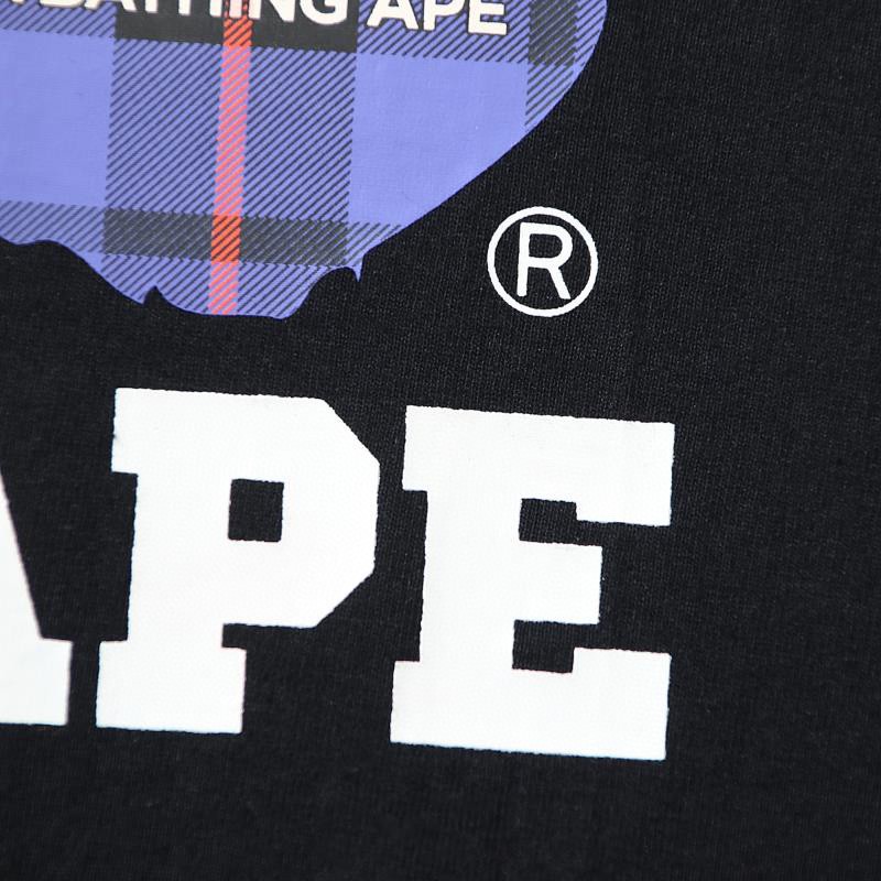 A BATHING APEA BAPE 猿人头图案印花 字母logo 白红 白蓝 黑红 黑蓝 圆领 T恤 短袖 夏款 男女同款 1I30-110-030