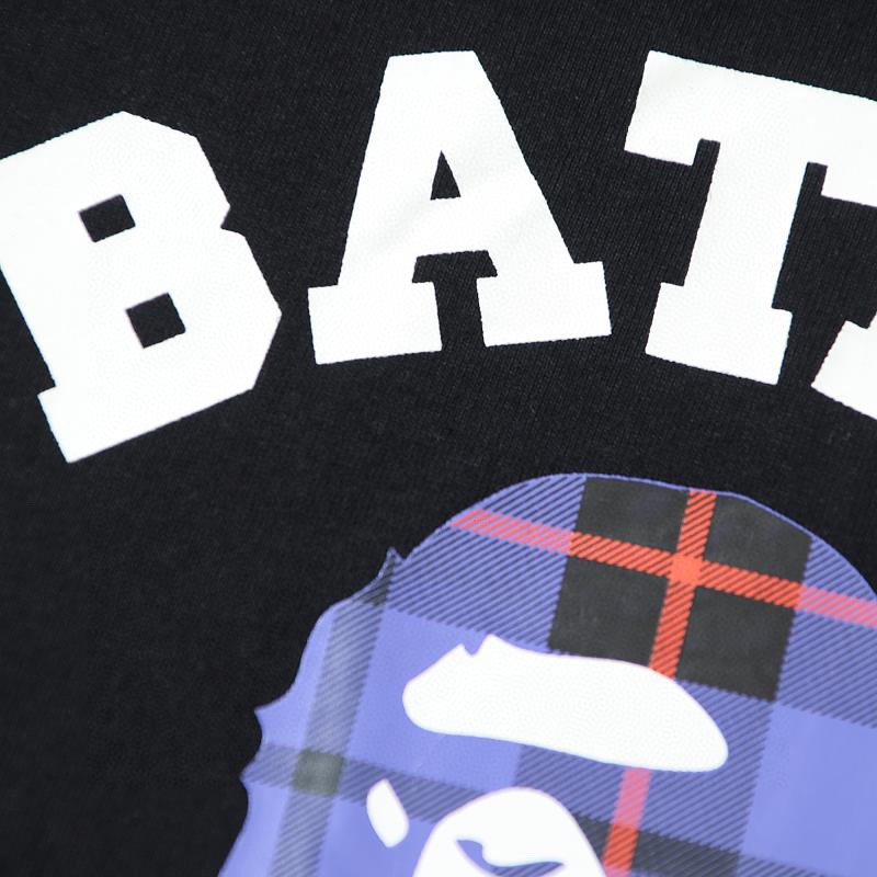A BATHING APEA BAPE 猿人头图案印花 字母logo 白红 白蓝 黑红 黑蓝 圆领 T恤 短袖 夏款 男女同款 1I30-110-030