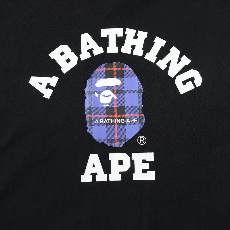 A BATHING APEA BAPE 猿人头图案印花 字母logo 白红 白蓝 黑红 黑蓝 圆领 T恤 短袖 夏款 男女同款 1I30-110-030