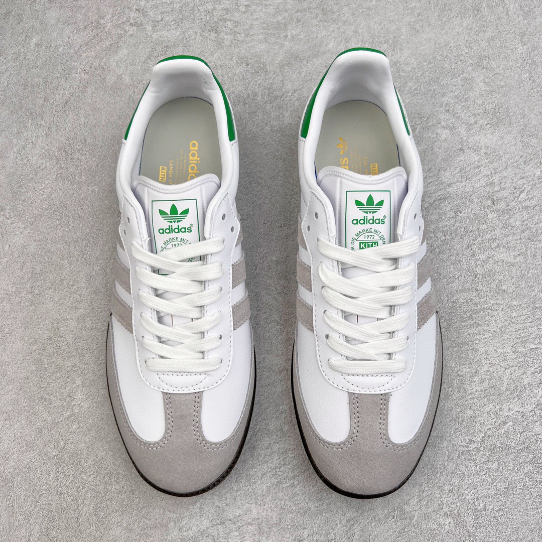 KITH adidas originals Samba 白绿色 低筒 复古板鞋 休闲鞋 男鞋 女鞋 FX5398