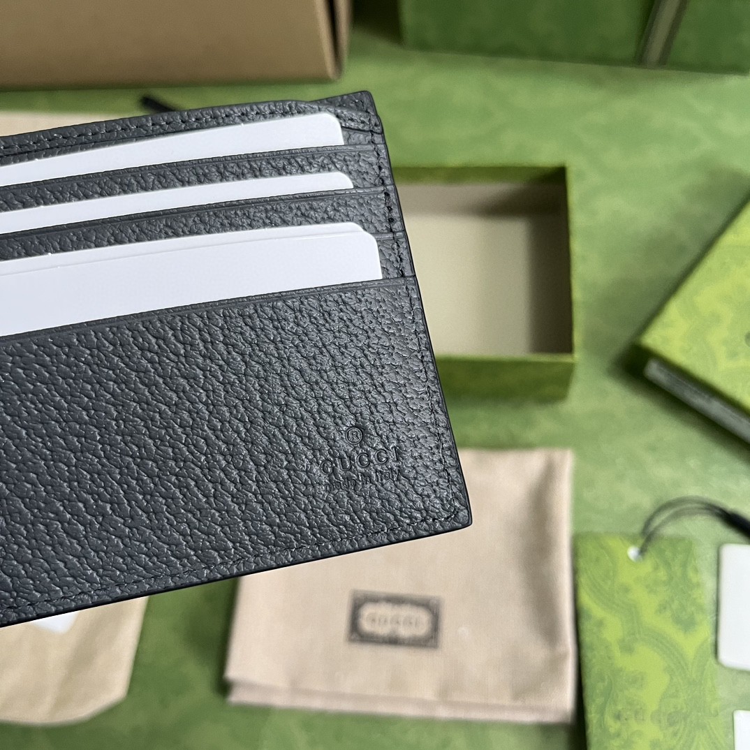 GUCCI 古驰 镂空互扣式双G徽标帆布拼皮革 短款 钱夹 钱包 灰色 男款 701420-K9GSN-1151