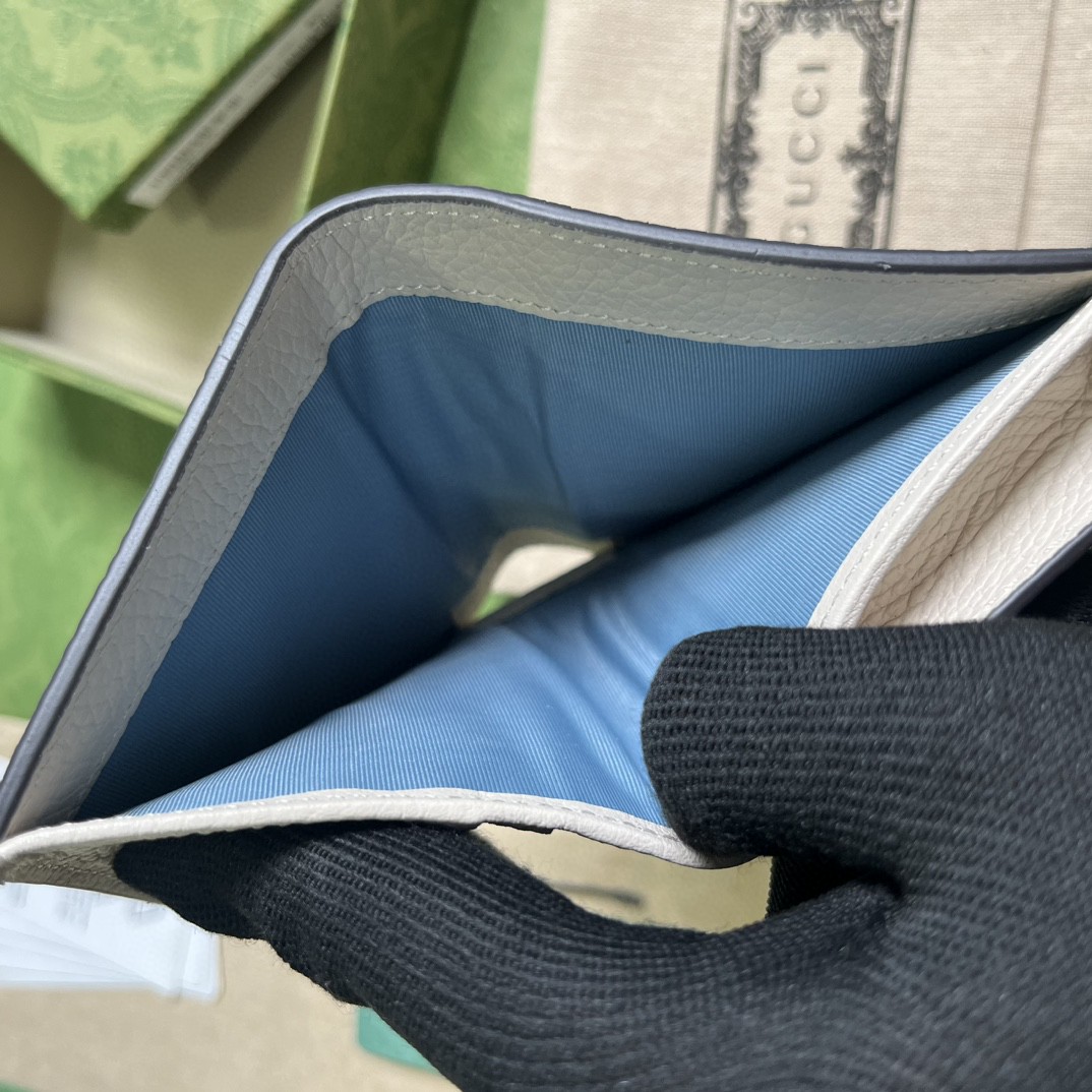 GUCCI 古驰 互扣式双G 按扣开合 钱包 钱夹 女款 白色 746059-AACAO-5741